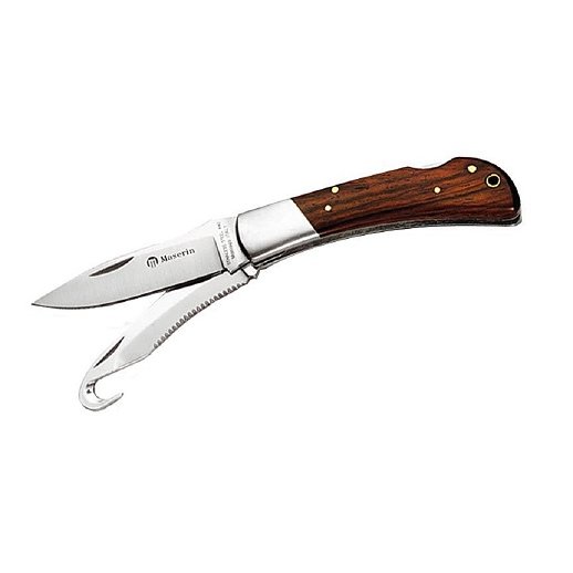 Maserin Jagtkniv med træskæfte og opbrækker