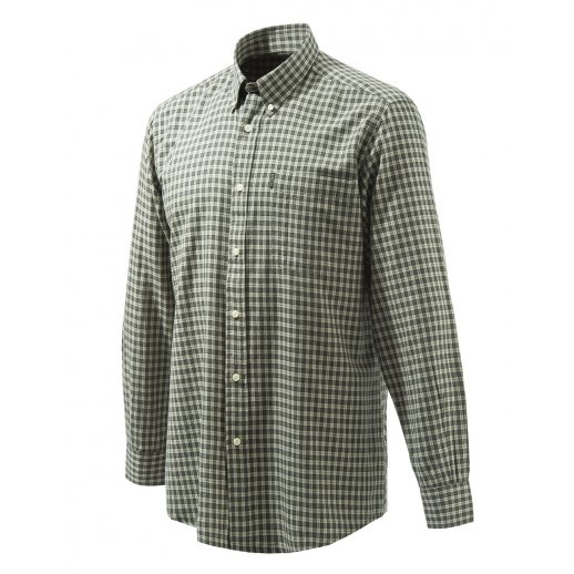 Beretta - Button down grøn-ternet skjorte