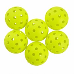 Pickleball bolde 6 stk | til indend�rs og udend�rs spil